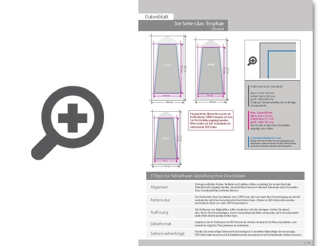 Product Bild 3er-serie_glas-troph__en_obelisk_klein_-_mittel_-_gro___mit_einseitiger_lasergravur